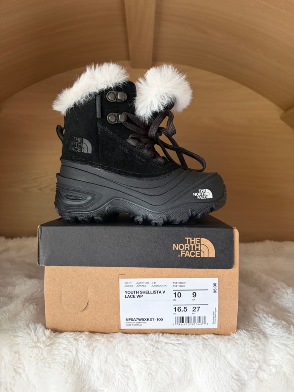 ✨$60✨NWT•Kids’ The North Face Teen Shellista Lace V Boot | Black | Kids 10